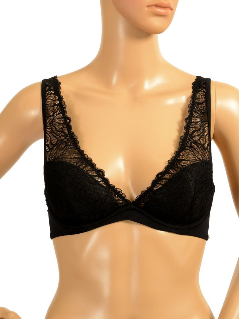 Hugo Boss Women's "UNDERWIRE BRA BIANCA" Lace Padded Balconette Bra US 32C IT 1C
